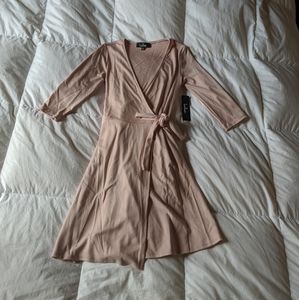 NWT Lulus pink wrap dress